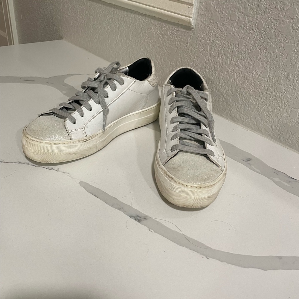P448 Platform Sneakers with Sparkle Tongue